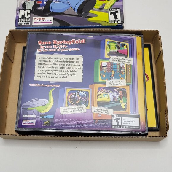 Simpsons Hit & Run PC Game Used Tested Works Kid Adult Computer Game Fun Play - Picture 9 of 15